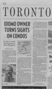 clip_idomo Idomo owner turns sights on condos; De Boer to build development at Allen-Sheppard